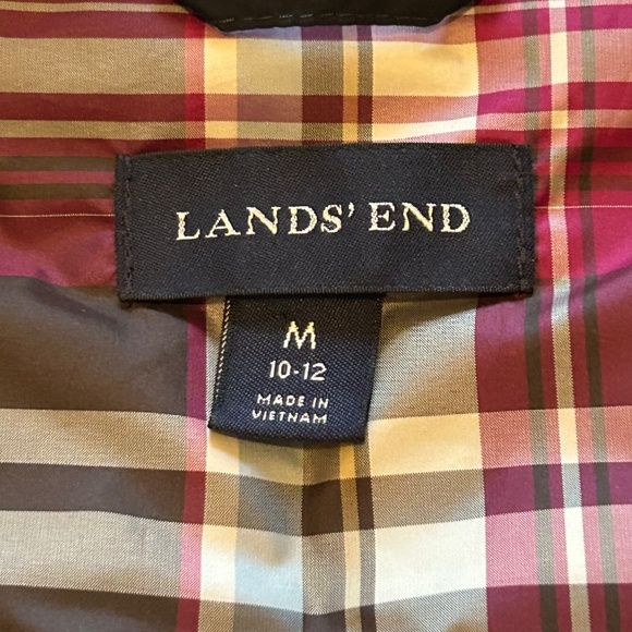 Lands’ End Women’s Quilted Zippered Short Riding Jacket Black Size M (10-12) - Picture 10 of 15